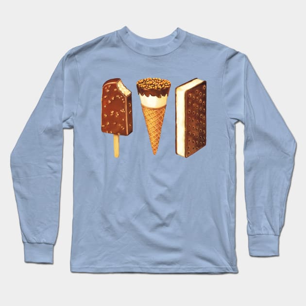 Ice Cream Novelties Long Sleeve T-Shirt by KellyGilleran